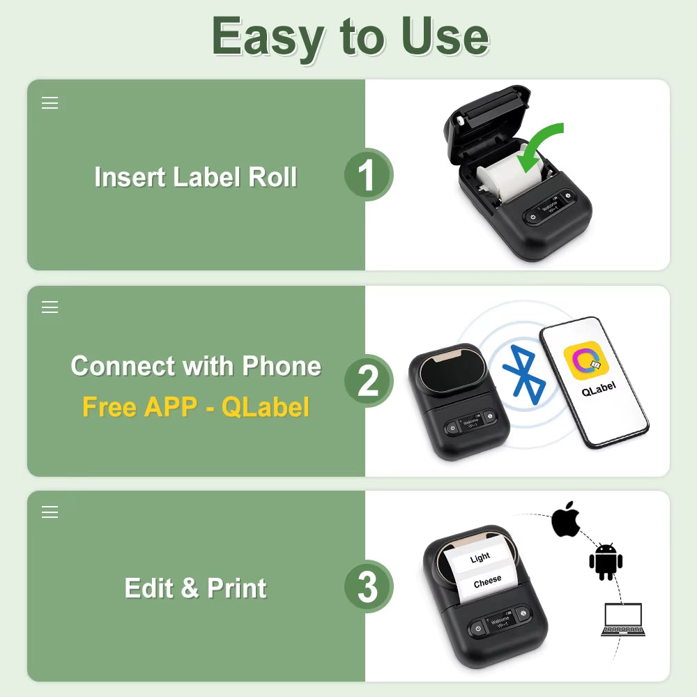 Marklife P50 round Square Label 50*50Mm Thermal Adhesive Label Roll Compatible for Phomemo M110 M220 M200 E210 P50 Label Printer