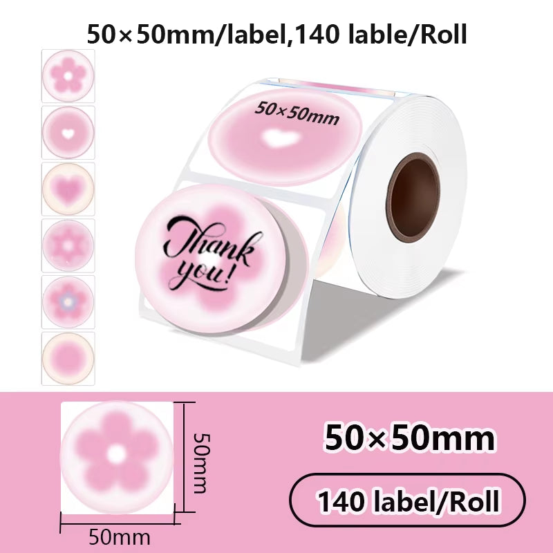 For Phomemo M110 / M220 / M200  P50 , Qlabel E210 Clabel 221B Printer White and Color Thermal Sticker Label