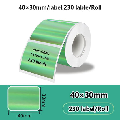 For Phomemo M110 / M220 / M200  P50 , Qlabel E210 Clabel 221B Printer White and Color Thermal Sticker Label