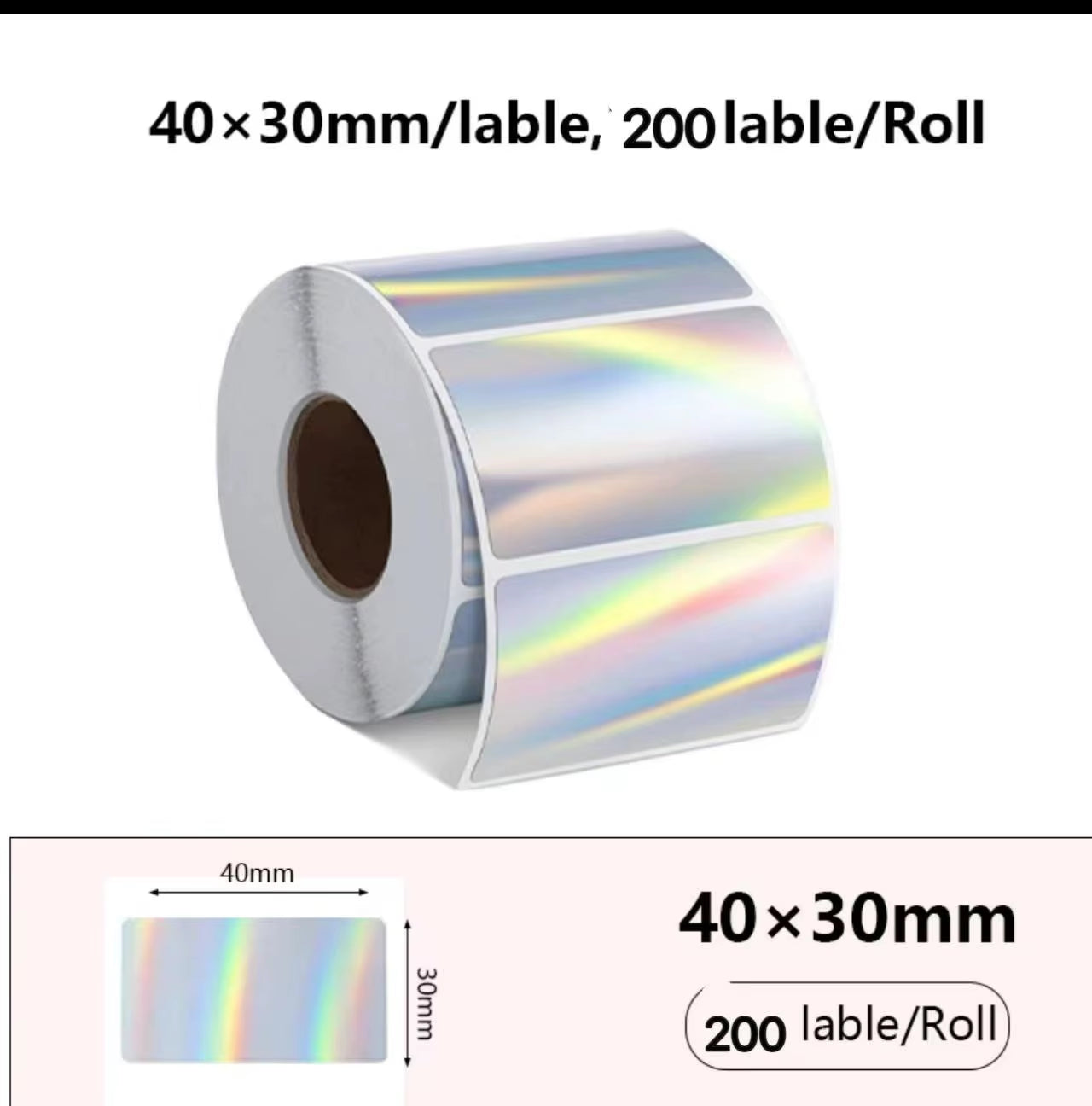For Phomemo M110 / M220 / M200  P50 , Qlabel E210 Clabel 221B Printer White and Color Thermal Sticker Label