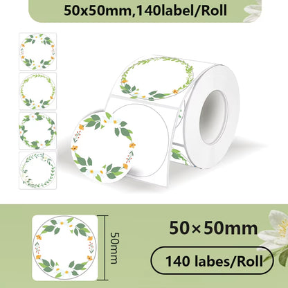 For Phomemo M110 / M220 / M200  P50 , Qlabel E210 Clabel 221B Printer White and Color Thermal Sticker Label