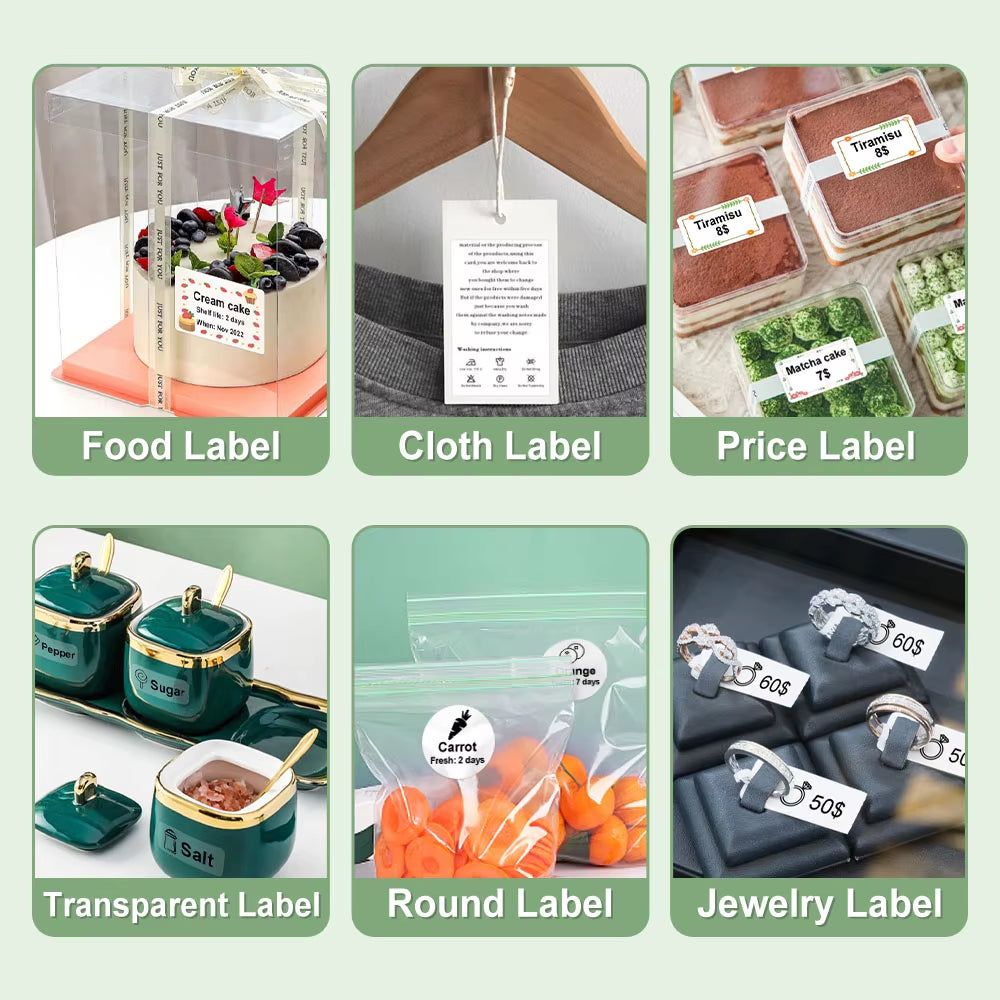 Marklife P50 round Square Label 50*50Mm Thermal Adhesive Label Roll Compatible for Phomemo M110 M220 M200 E210 P50 Label Printer