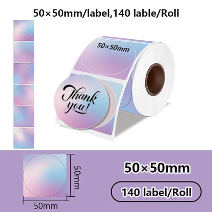 For Phomemo M110 / M220 / M200  P50 , Qlabel E210 Clabel 221B Printer White and Color Thermal Sticker Label