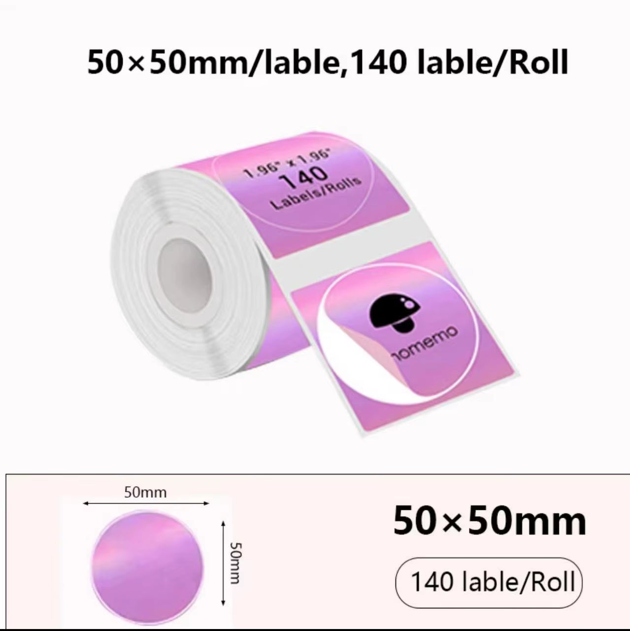 For Phomemo M110 / M220 / M200  P50 , Qlabel E210 Clabel 221B Printer White and Color Thermal Sticker Label