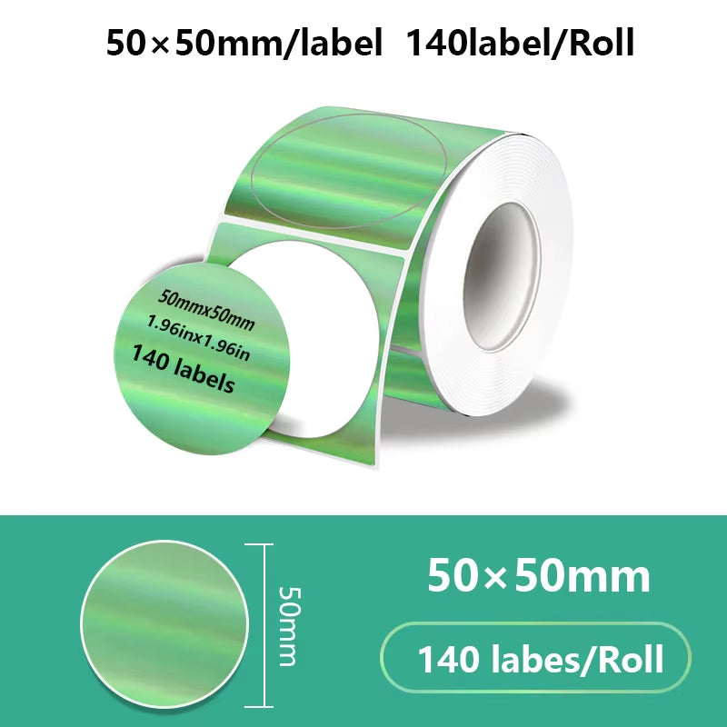 For Phomemo M110 / M220 / M200  P50 , Qlabel E210 Clabel 221B Printer White and Color Thermal Sticker Label