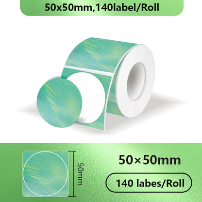 For Phomemo M110 / M220 / M200  P50 , Qlabel E210 Clabel 221B Printer White and Color Thermal Sticker Label
