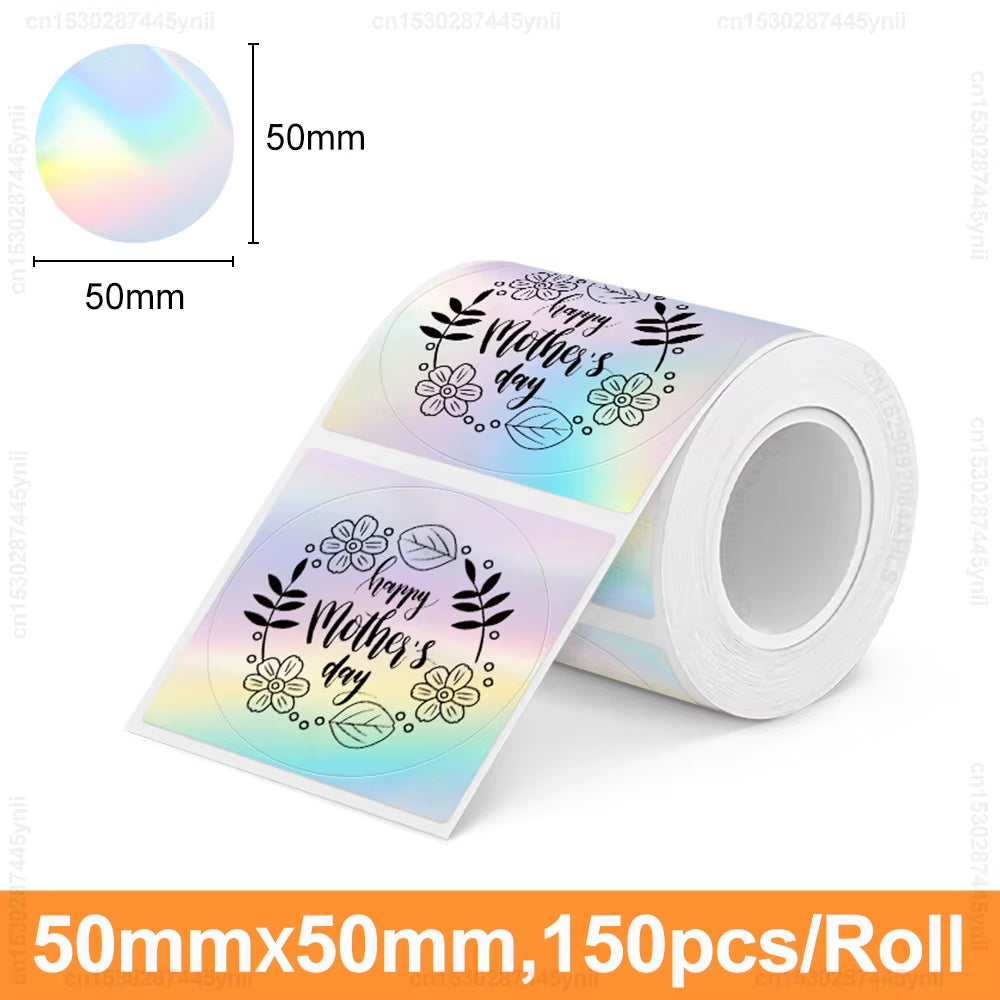 Marklife P50 round Square Label 50*50Mm Thermal Adhesive Label Roll Compatible for Phomemo M110 M220 M200 E210 P50 Label Printer