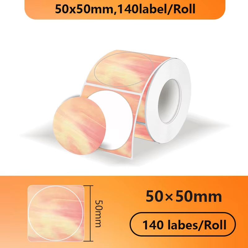 For Phomemo M110 / M220 / M200  P50 , Qlabel E210 Clabel 221B Printer White and Color Thermal Sticker Label