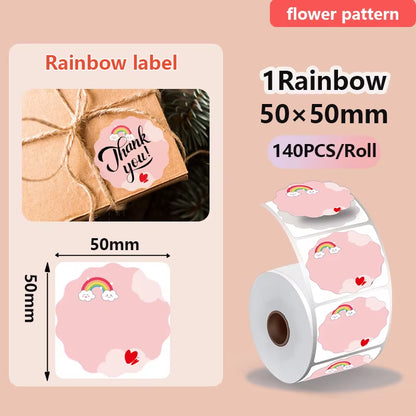 For Phomemo M110 / M220 / M200  P50 , Qlabel E210 Clabel 221B Printer White and Color Thermal Sticker Label